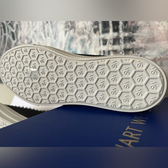 NEVER WORN STUART WEITZMAN Pearl Laced High-Top Sneaker - Picture 12 of 14